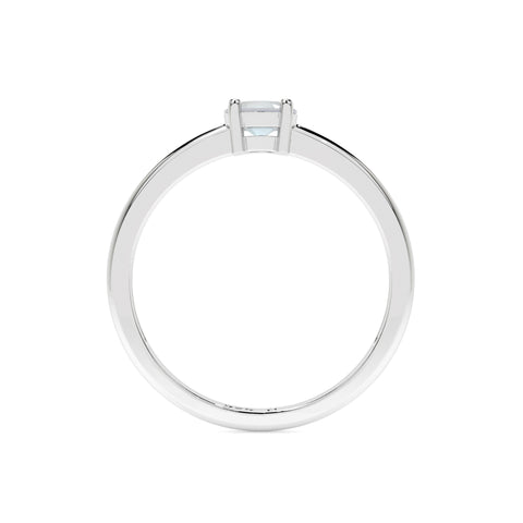 rainbow moonstone round cut stackable prong-set ring