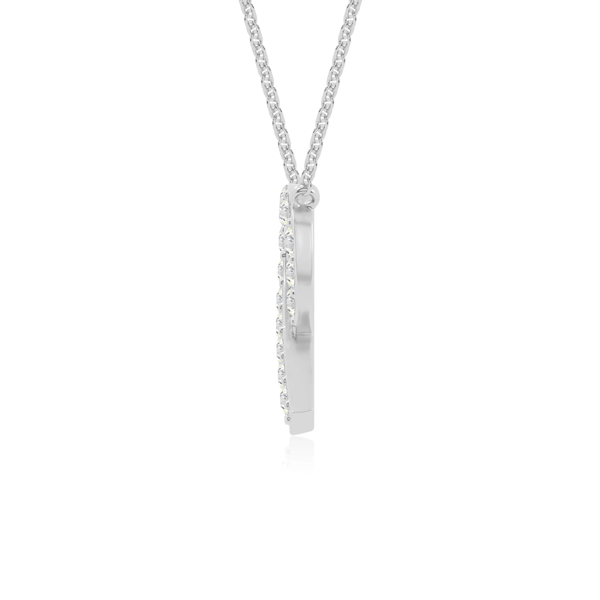 moissanite cancer ribbon necklaces in sterling silver 