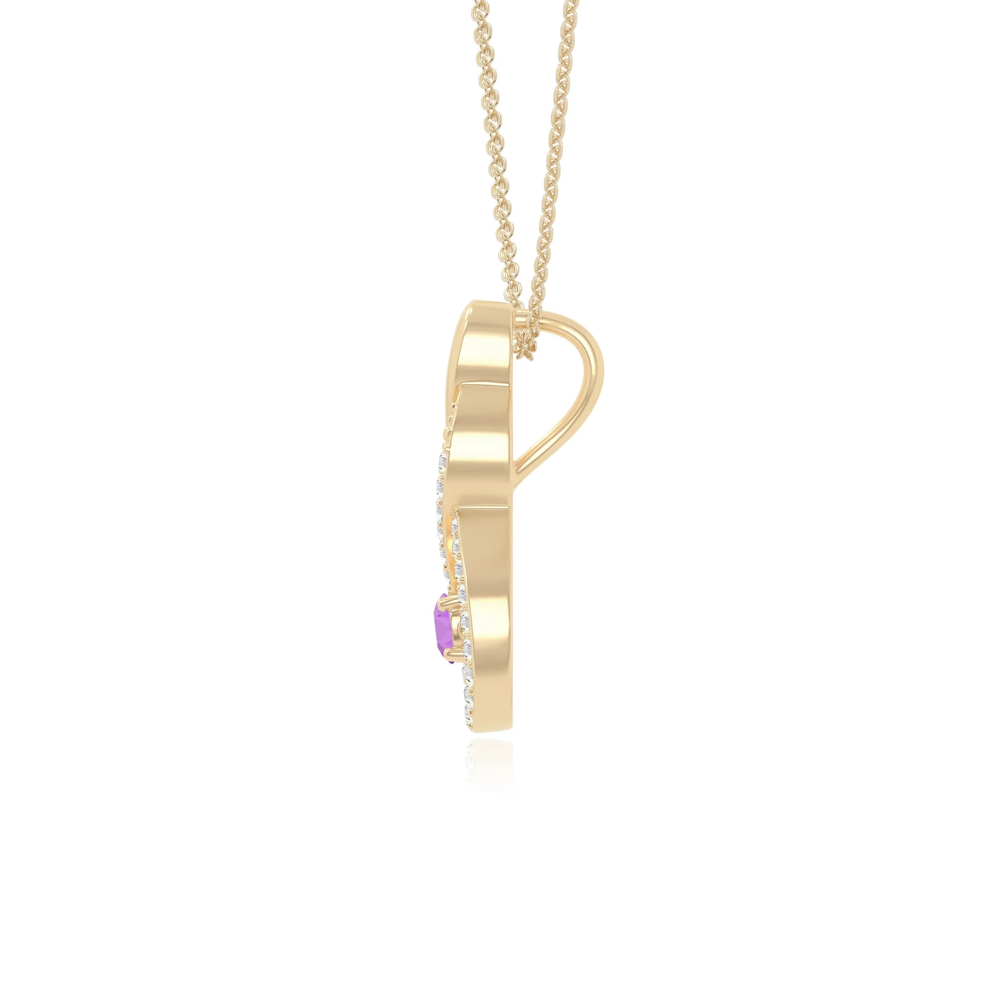 natural amethyst infinity necklaces in yellow gold vermeil 