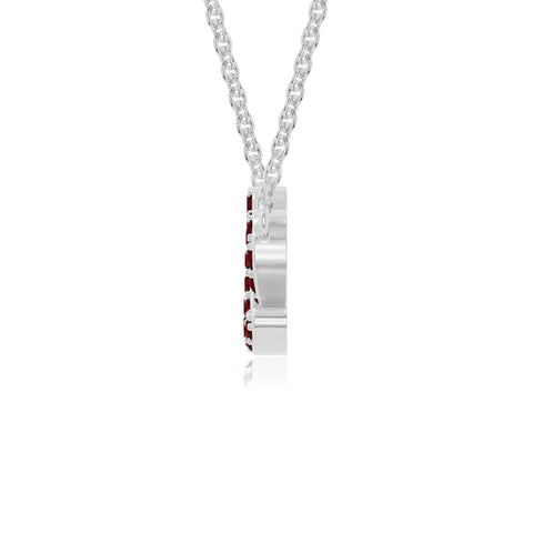 natural garnet infinity love knot necklaces in sterling silver 
