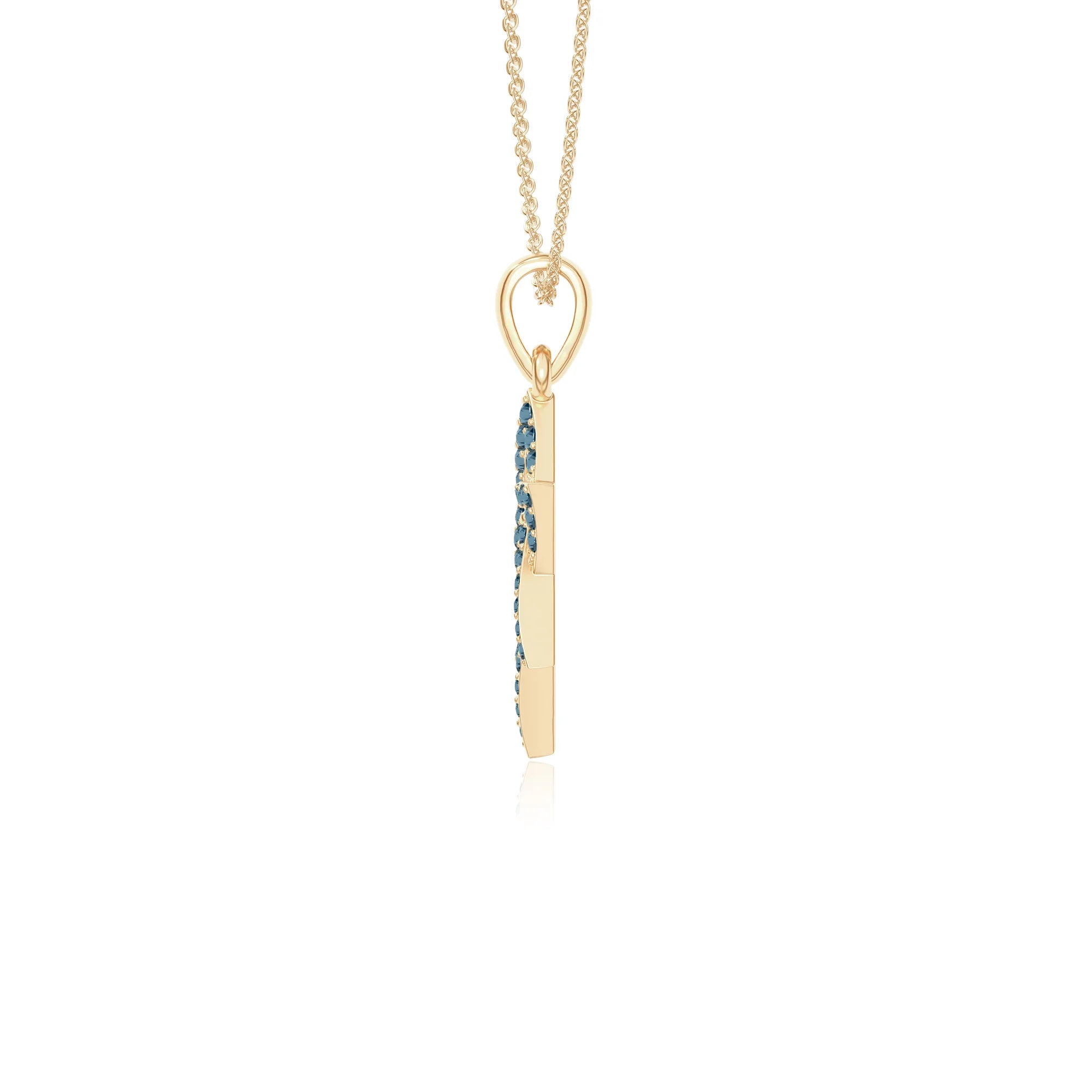 natural london-blue-topaz infinity love knot necklaces in yellow gold vermeil 