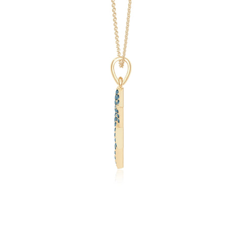 natural london-blue-topaz infinity love knot necklaces in yellow gold vermeil 