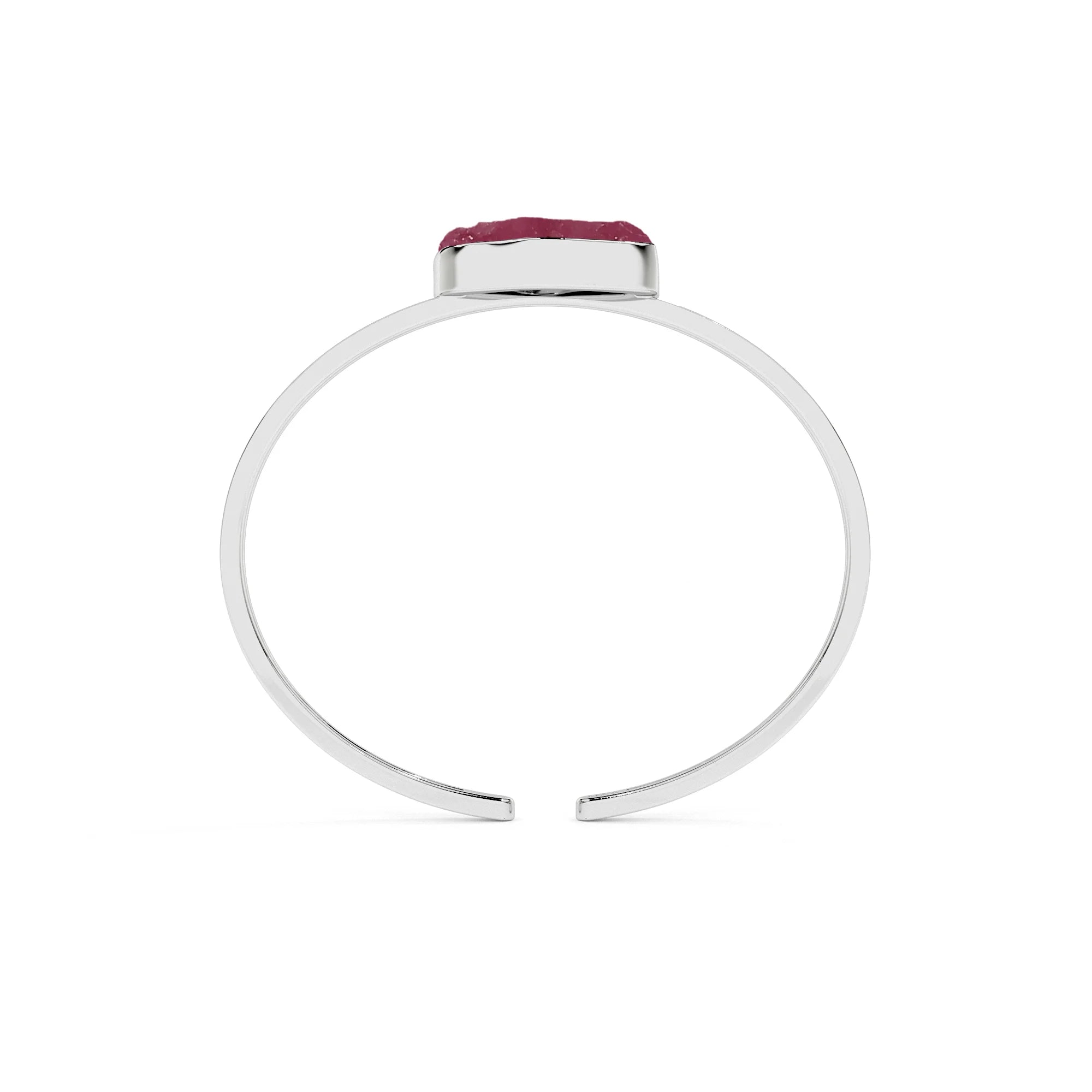 natural ruby rough shape twister bracelet