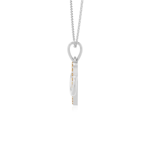 natural citrine infinity heart necklaces in sterling silver 