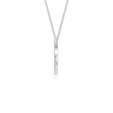 natural pink-tourmaline infinity love knot necklaces in sterling silver 