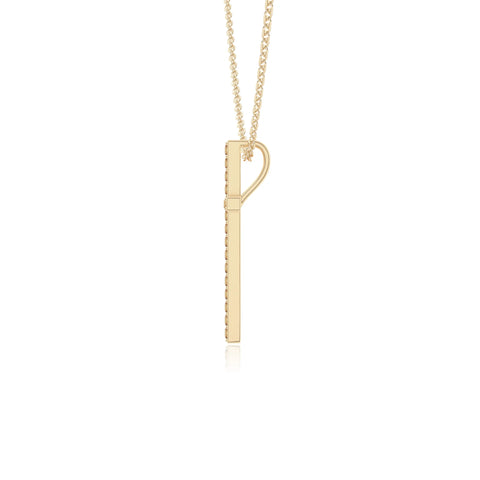 natural citrine cross necklaces in yellow gold vermeil 