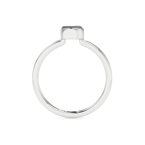 selenite rough shape stackable bezel-set ring