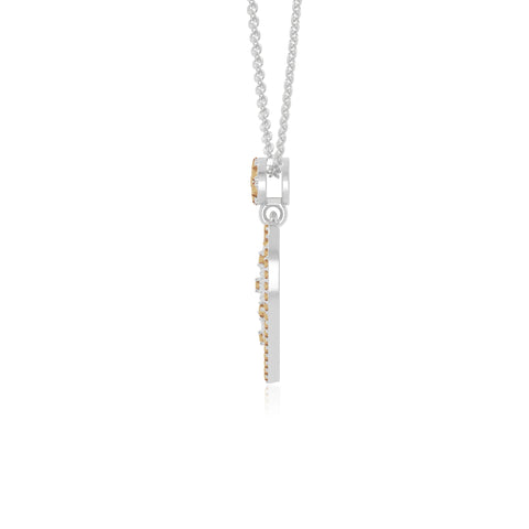 natural citrine infinity love knot necklaces in sterling silver 