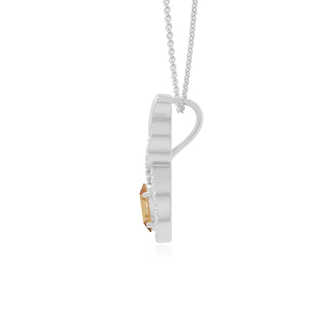 natural citrine infinity necklaces in sterling silver 