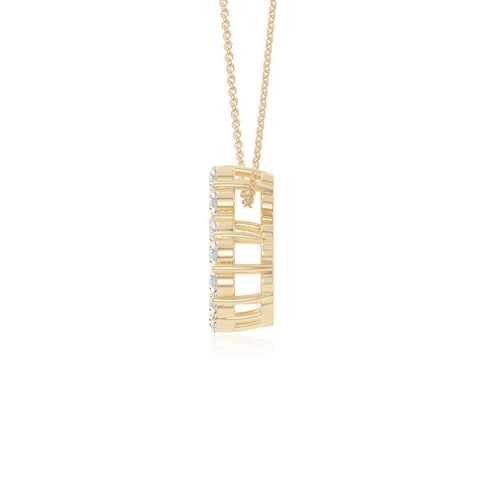 moissanite heart necklaces in yellow gold vermeil 