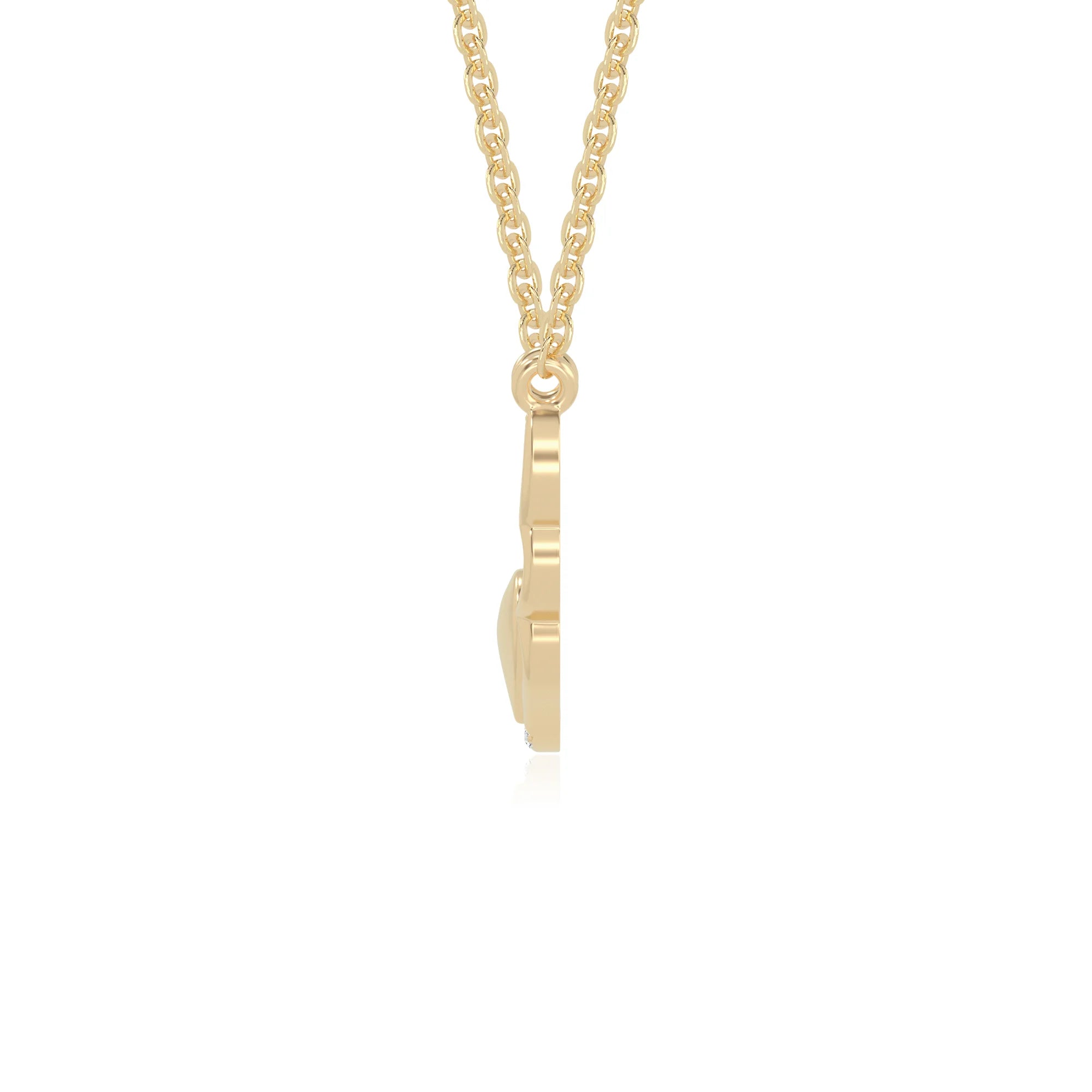 moissanite angel wings heart necklaces in yellow gold vermeil 