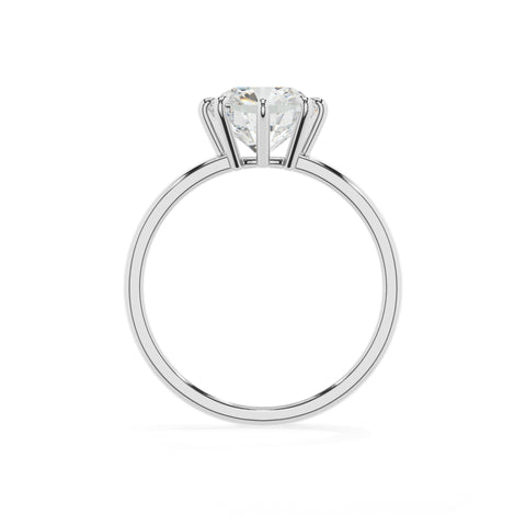 lab-grown moissanite cushion solitaire engagement ring