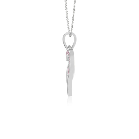 natural pink-tourmaline infinity necklaces in sterling silver 