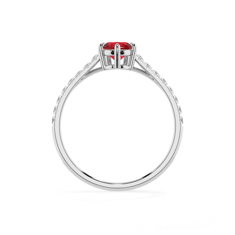 lab-grown ruby pear half eterity solitaire engagement ring