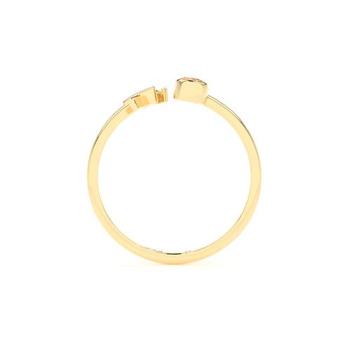 sagittarius zodiac ring with natural citrine gold vermeil