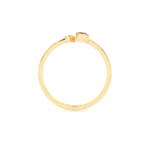 leo zodiac ring with natural ruby gold vermeil