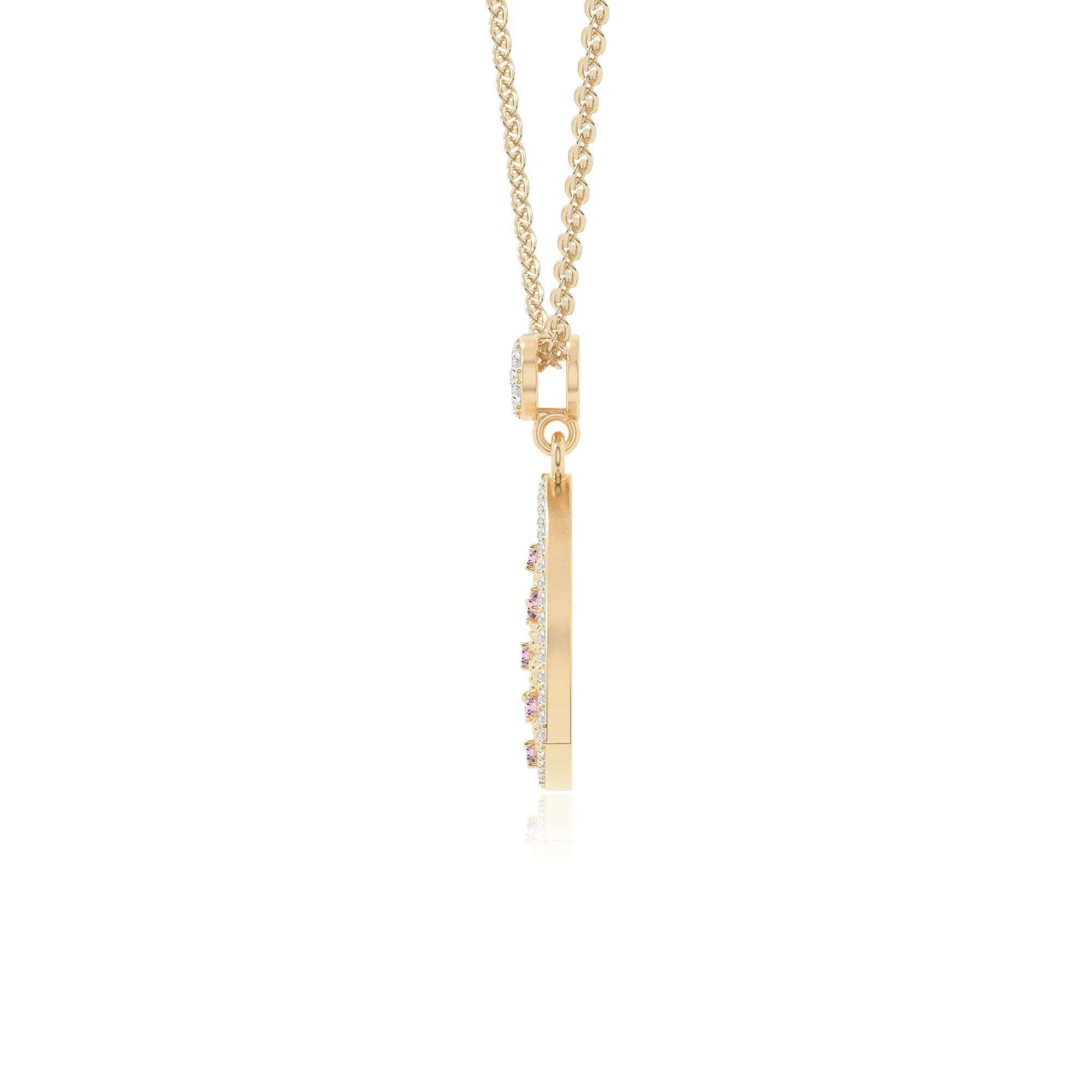 natural pink-tourmaline infinity love knot necklaces in yellow gold vermeil 