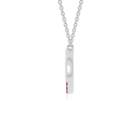 natural ruby horse shoe necklaces in sterling silver 