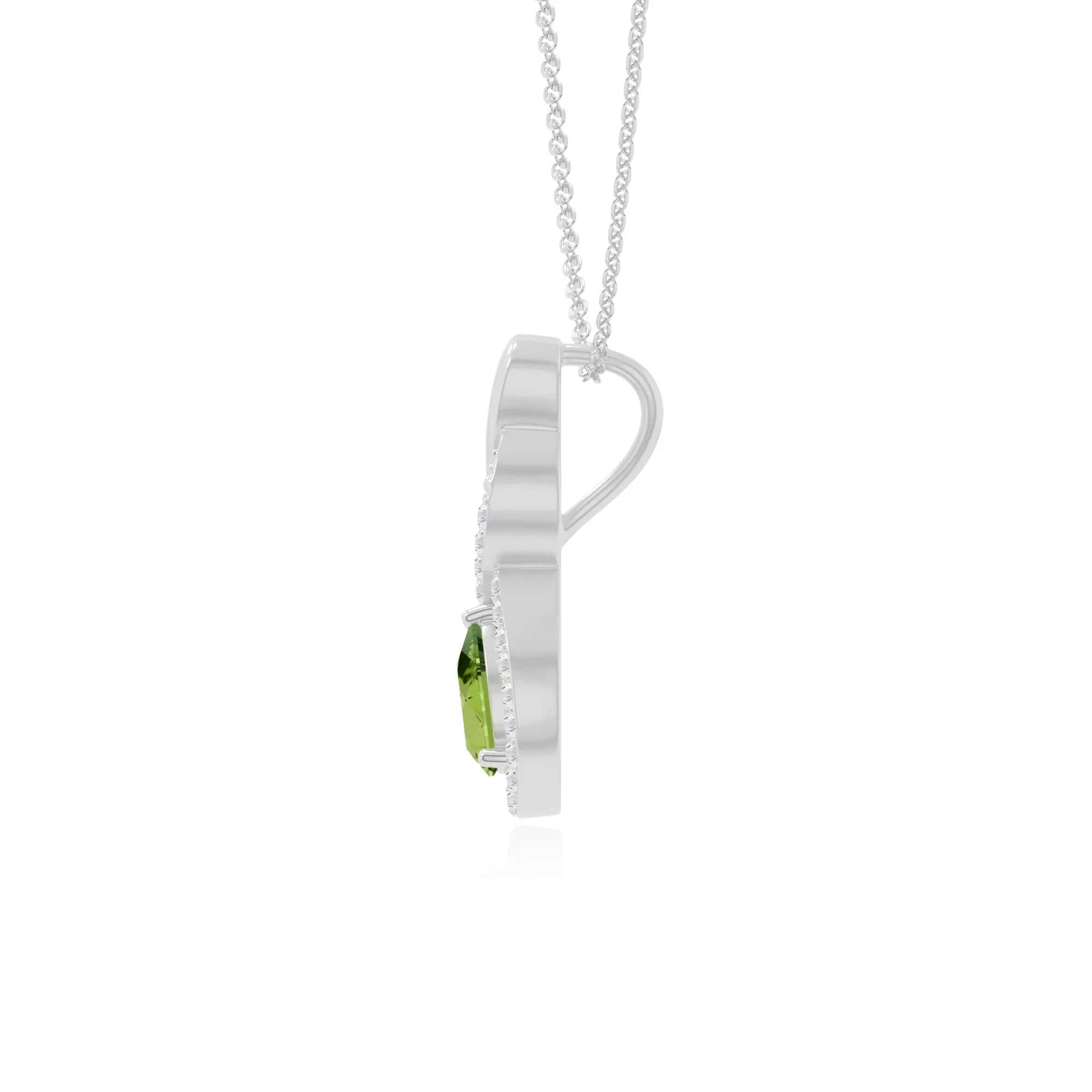 peridot infinity necklaces in sterling silver 