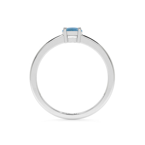 larimar round cab stackable prong-set ring