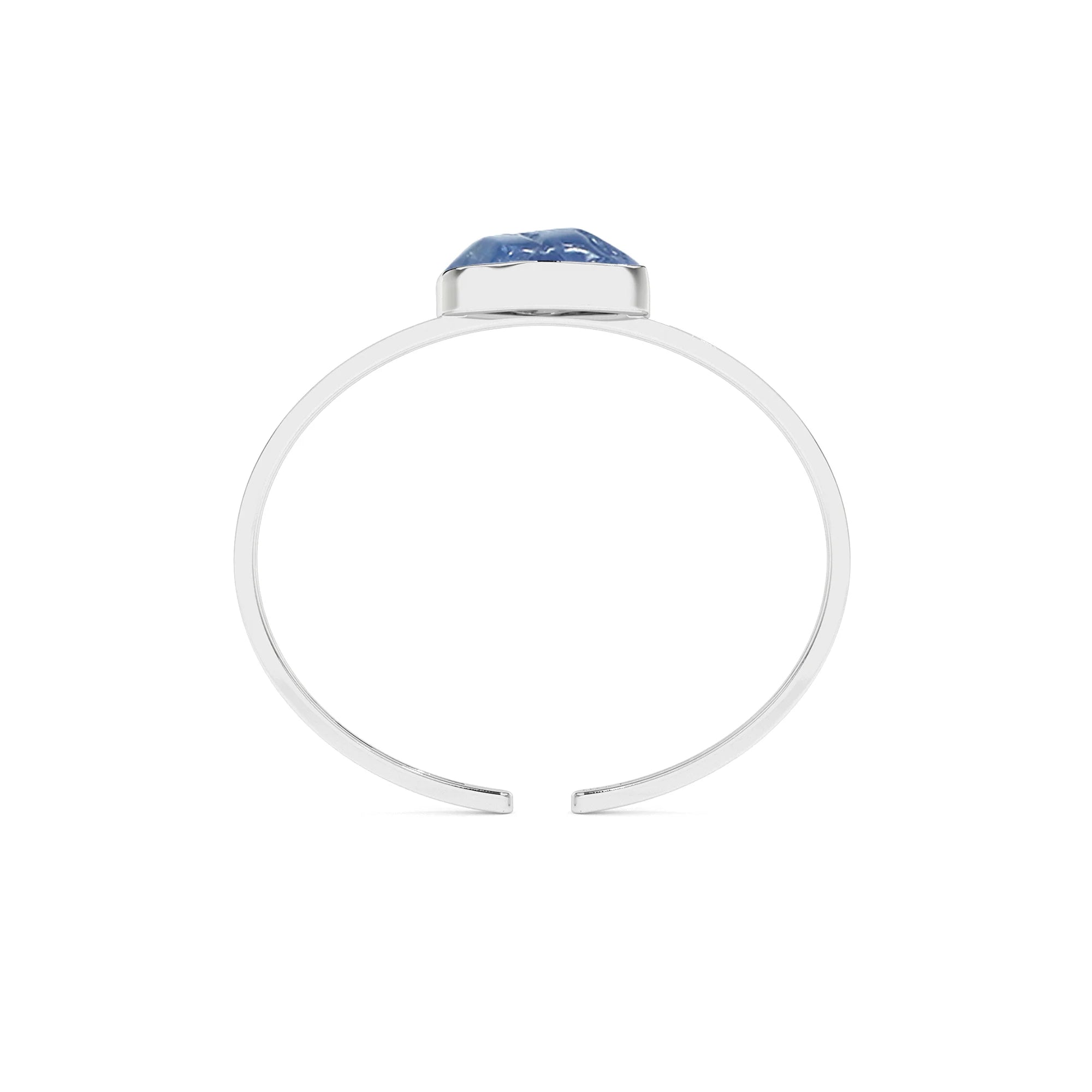 natural blue-sapphire rough shape twister bracelet