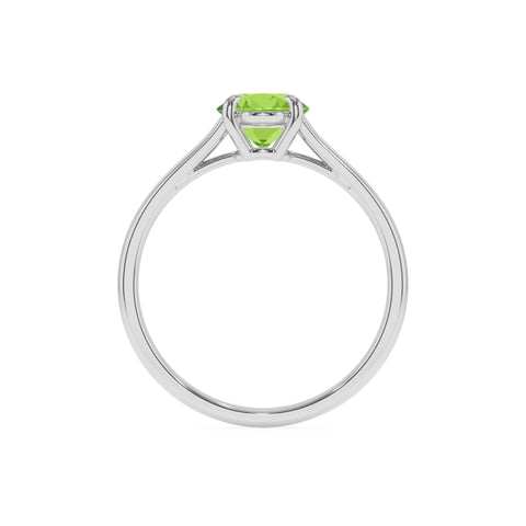 natural peridot oval solitaire engagement ring