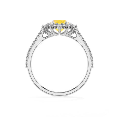 lab-grown yellow-sapphire oval half eterity halo solitaire engagement ring