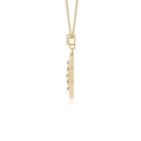 natural amethyst infinity love knot necklaces in yellow gold vermeil 