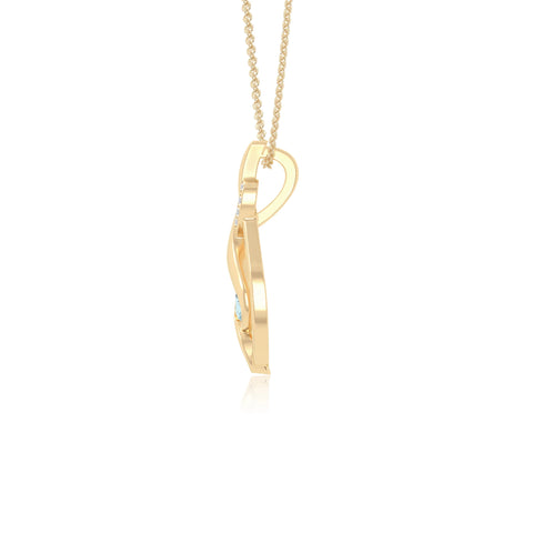 natural aquamarine twisted infinty knot necklaces in yellow gold vermeil 