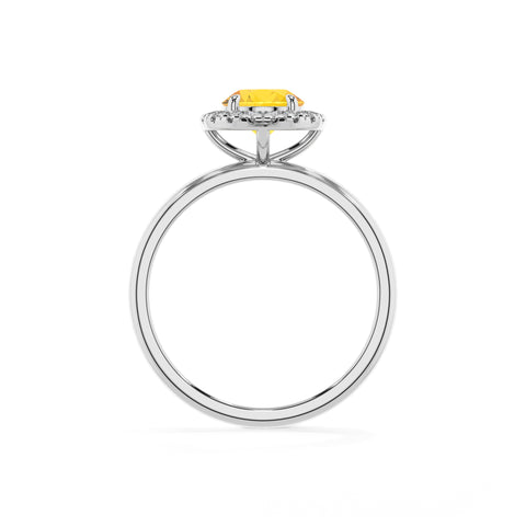 lab-grown yellow-sapphire round halo solitaire engagement ring