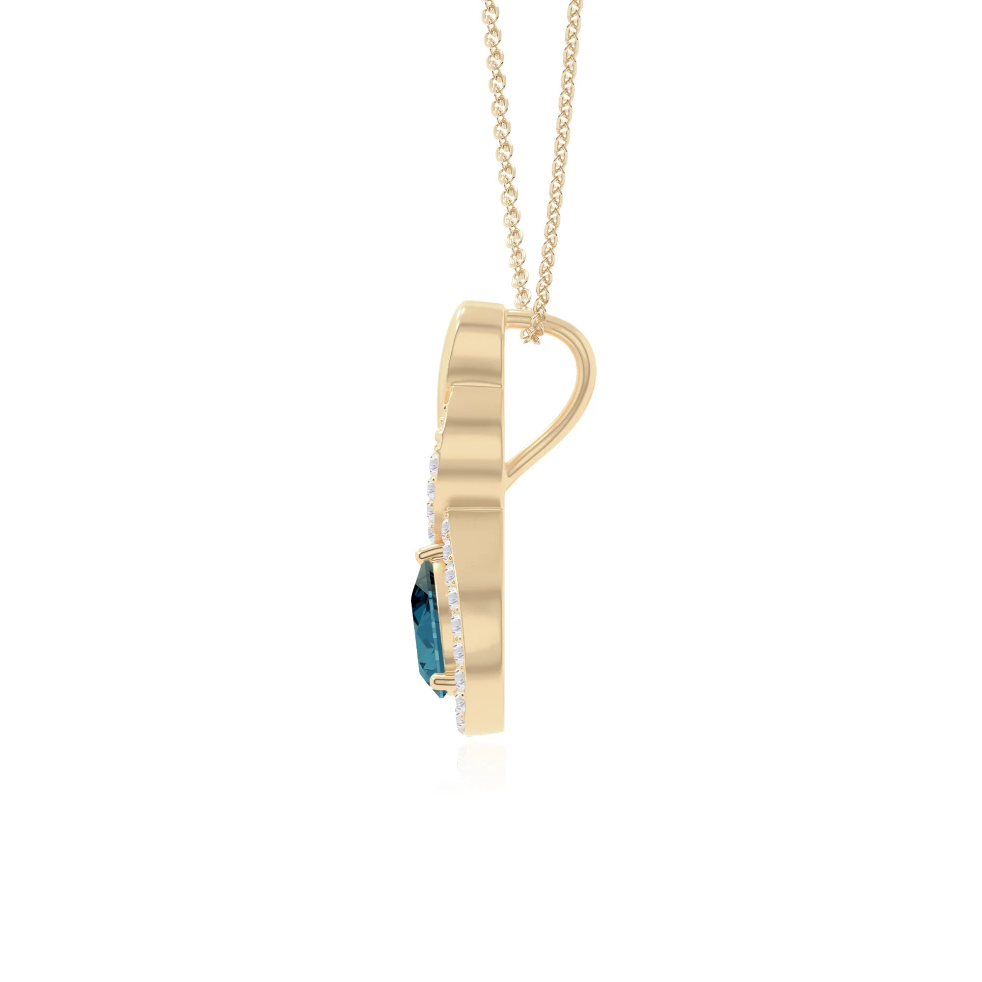 natural london-blue-topaz infinity necklaces in yellow gold vermeil 