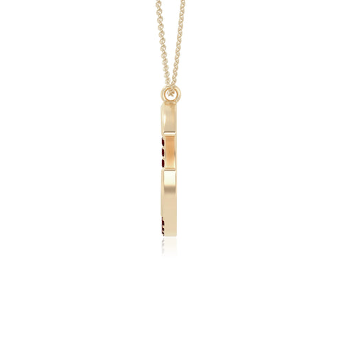 natural garnet moon & star necklaces in yellow gold vermeil 
