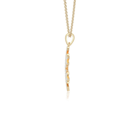 moissanite infinity love knot necklaces in yellow gold vermeil 