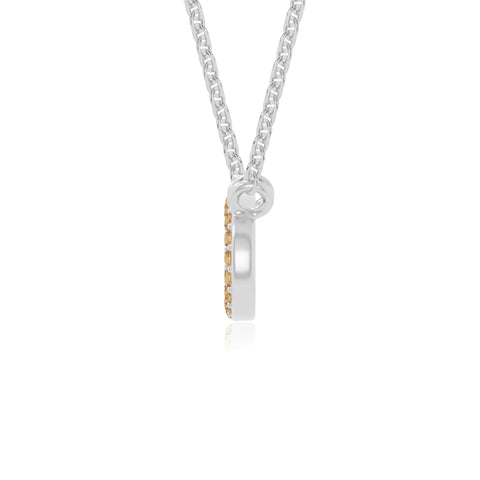 natural citrine oval paperclip necklaces in sterling silver 