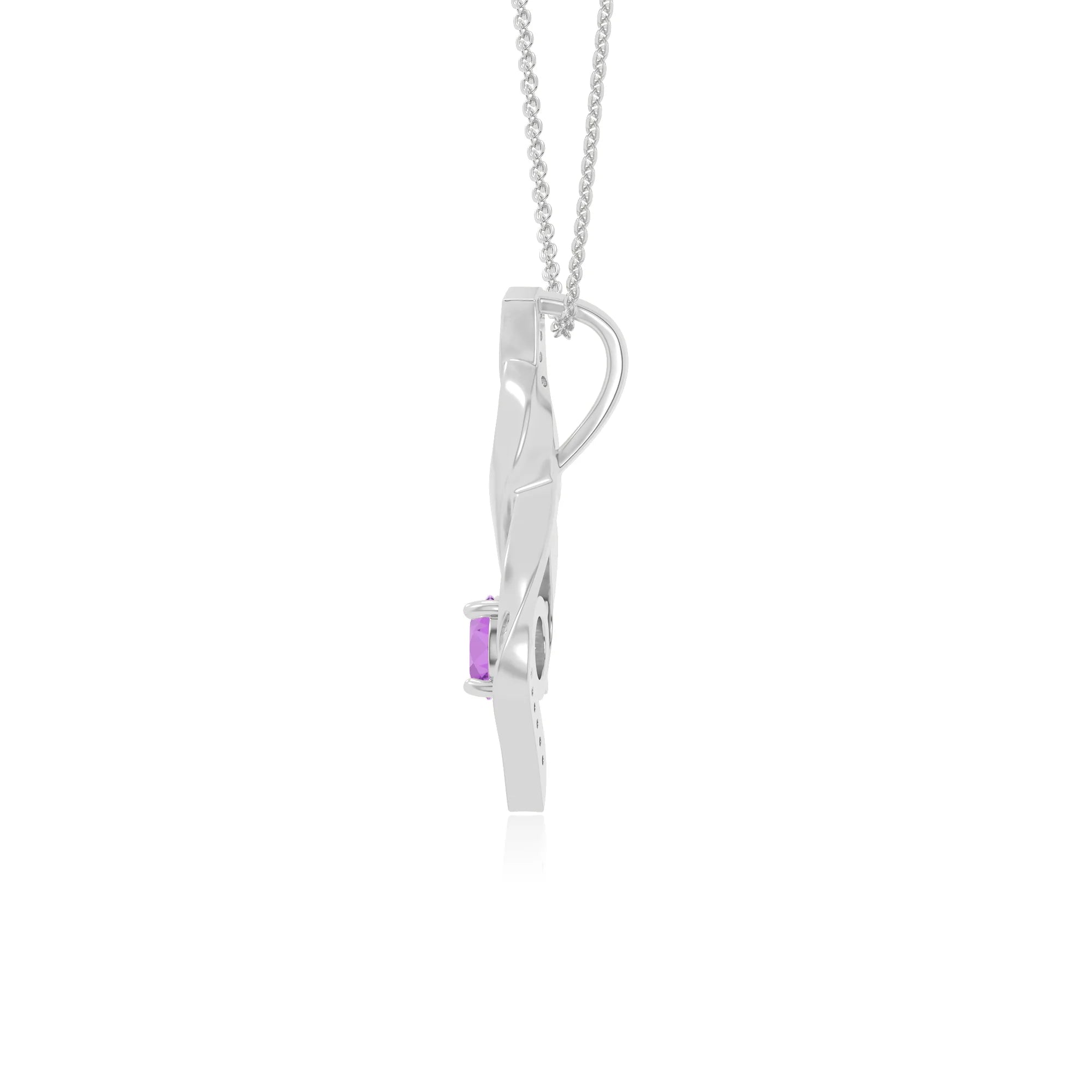 natural amethyst infinity necklaces in sterling silver 