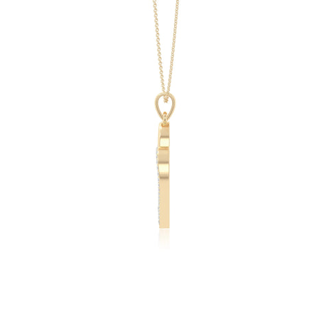 moissanite double heart necklaces in yellow gold vermeil 