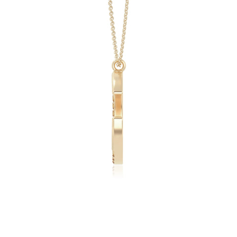 natural citrine moon & star necklaces in yellow gold vermeil 