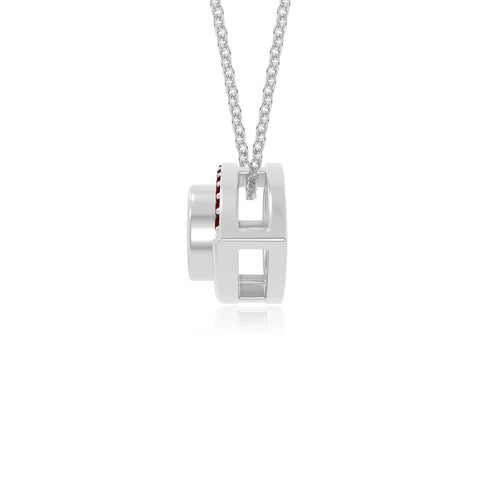 natural garnet evil eye necklaces in sterling silver 
