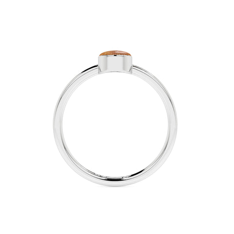 sunstone oval cab stackable bezel-set ring