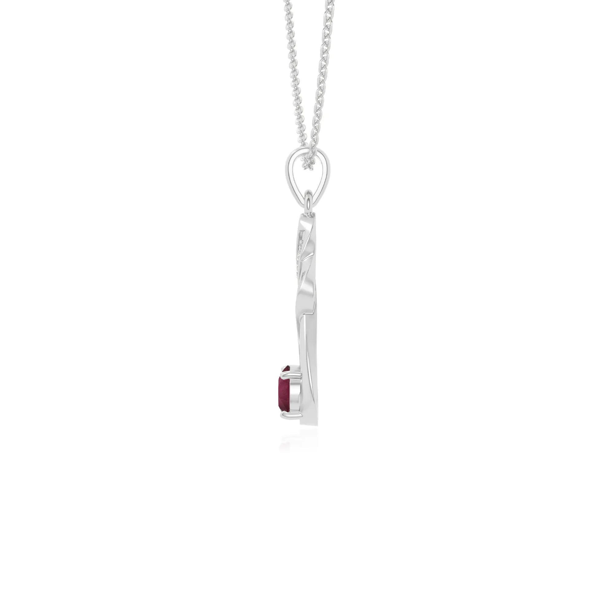 natural ruby infinity necklaces in sterling silver 