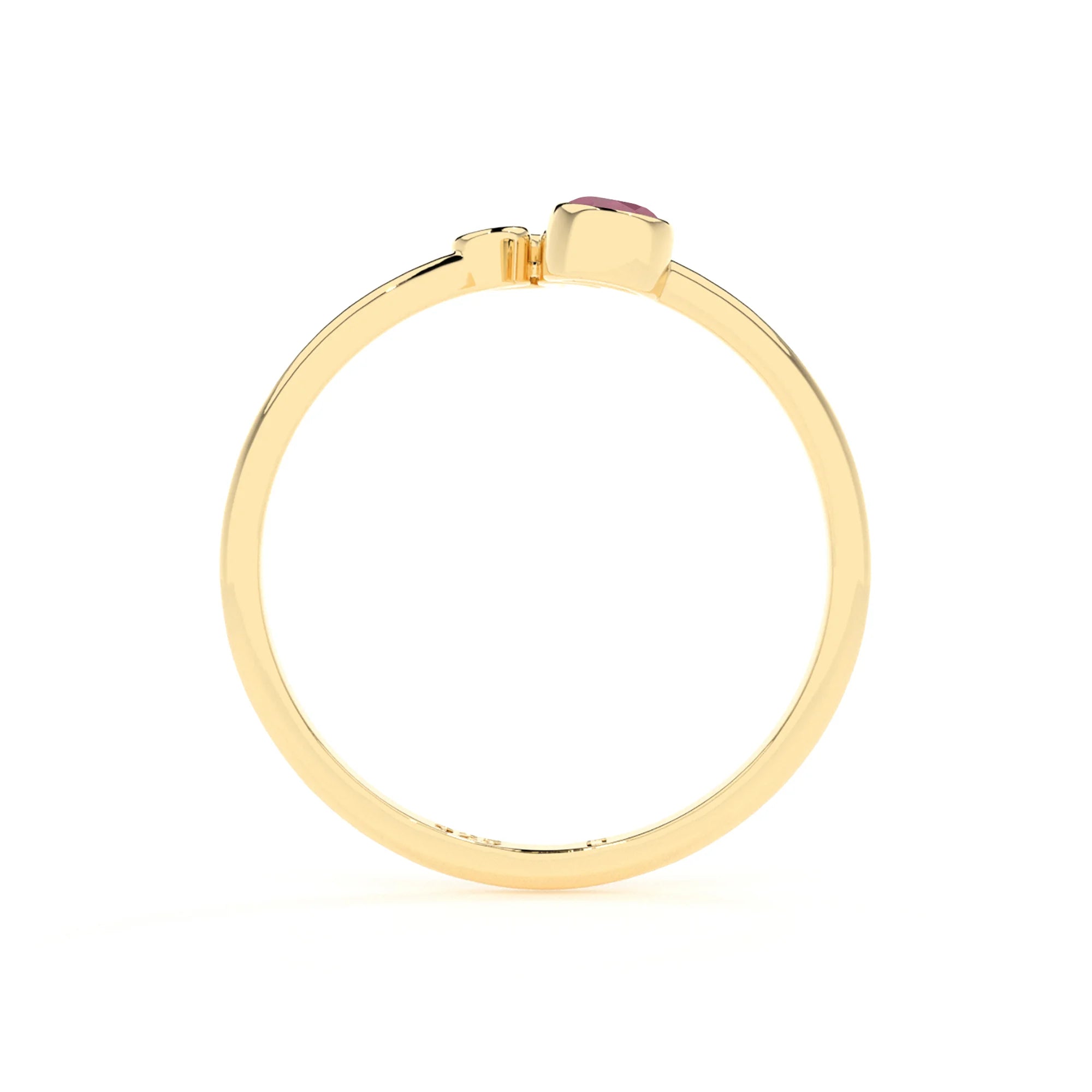 leo zodiac ring with natural ruby gold vermeil