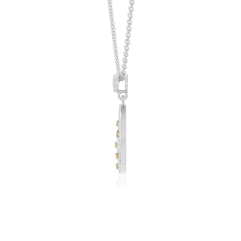 natural citrine infinity love knot necklaces in sterling silver 
