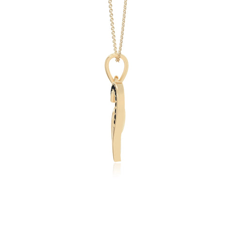 natural black-onyx infinity necklaces in yellow gold vermeil 