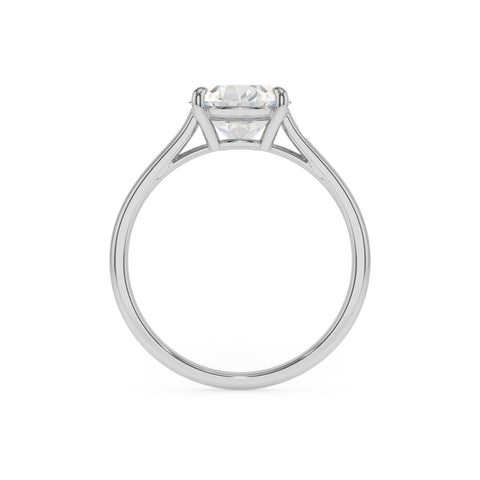 lab grown moissanite cushion solitaire engagement ring