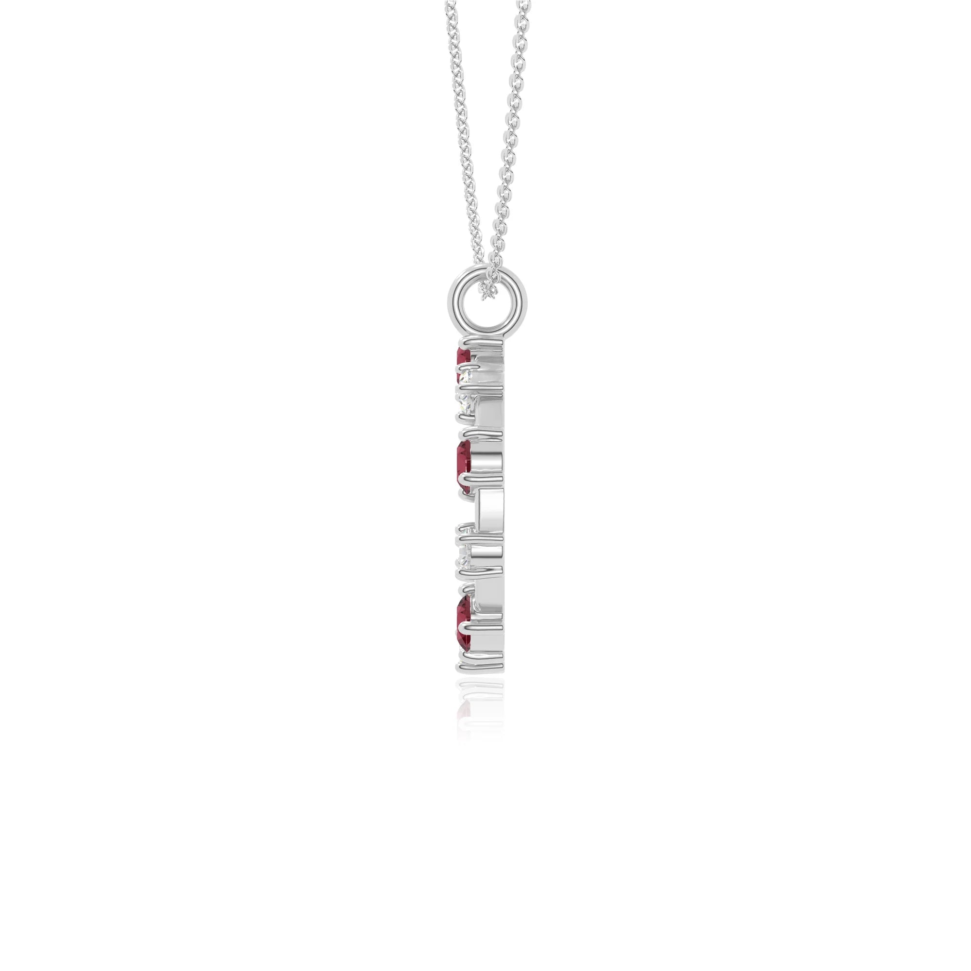 natural ruby infinity love knot necklaces in sterling silver 