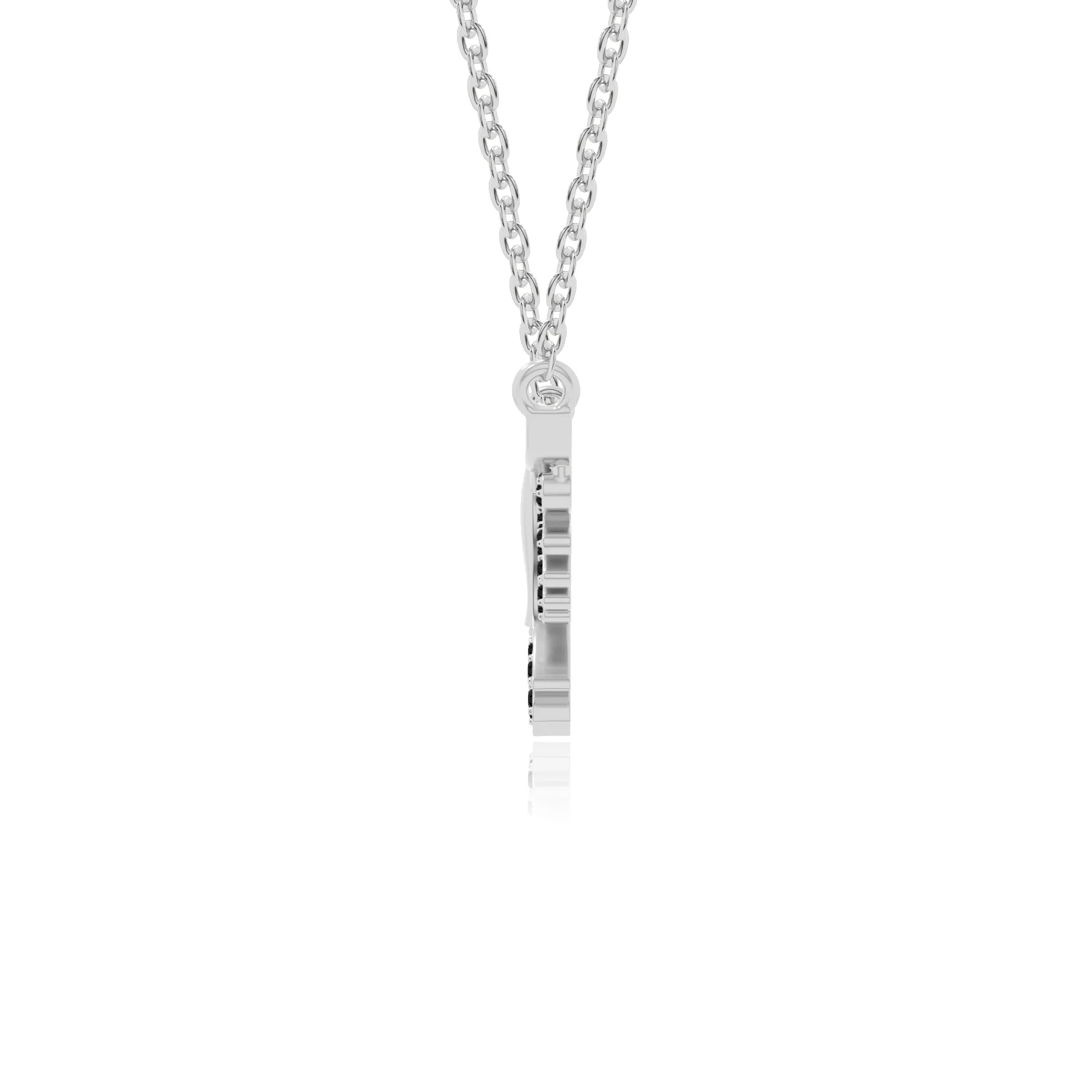 natural black-onyx phoenix eagle necklaces in sterling silver 