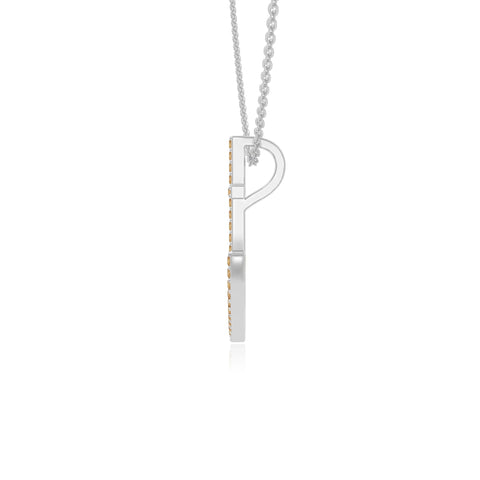 natural citrine anchor necklaces in sterling silver 