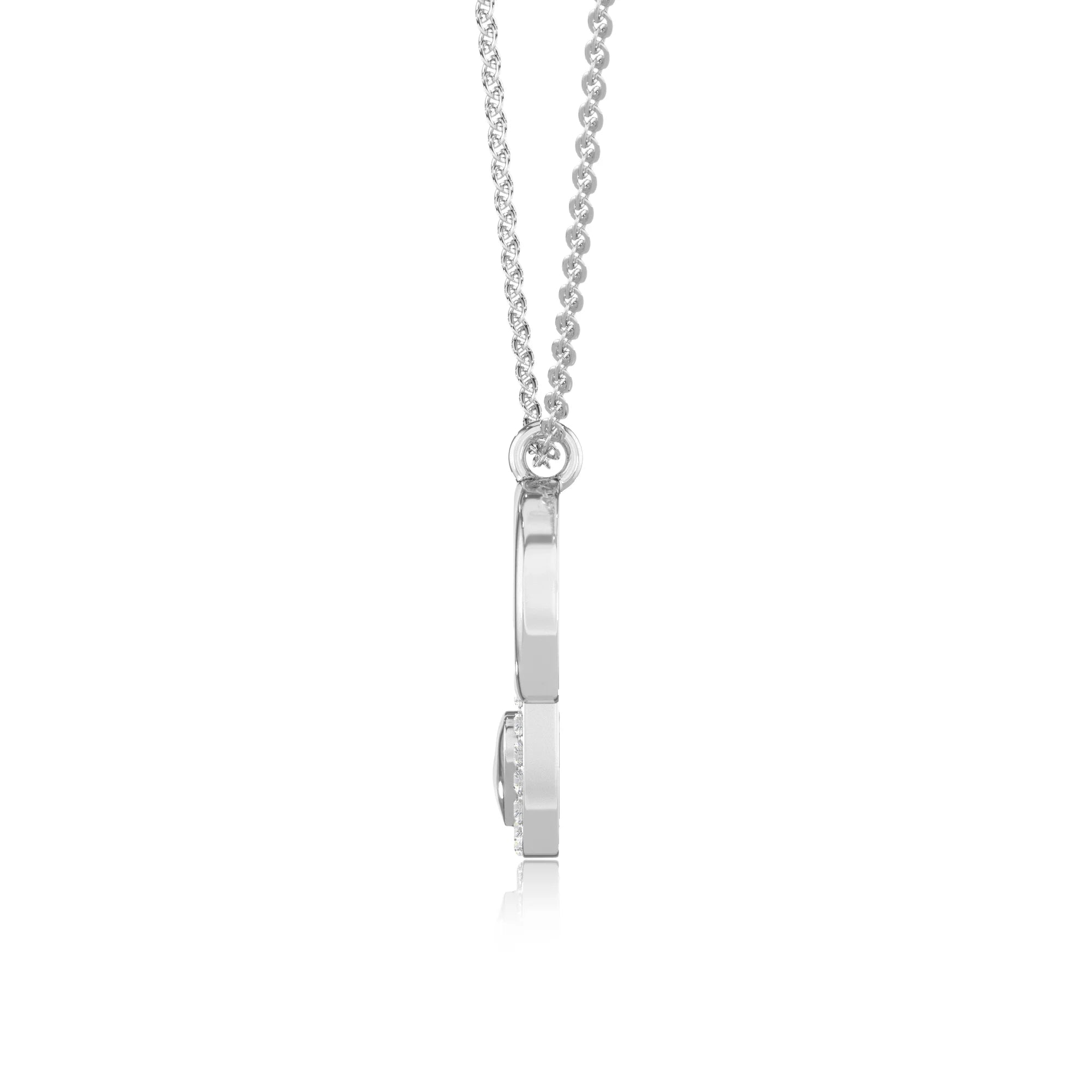 moissanite Initials necklaces in sterling silver 