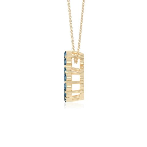 natural london-blue-topaz heart necklaces in yellow gold vermeil 