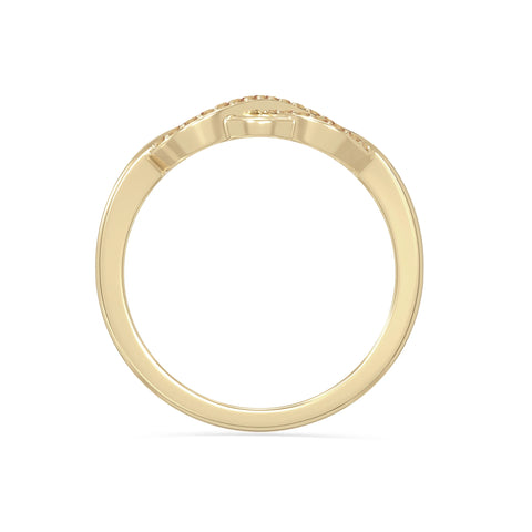 natural citrine infinity promise rings in yellow gold vermeil